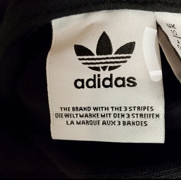 Adidas Black and White Women's Crop Boxy Hooded Sweatshirt Size small - Picture 5 of 5